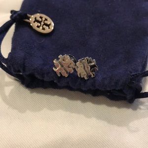 Tory Burch logo earrings